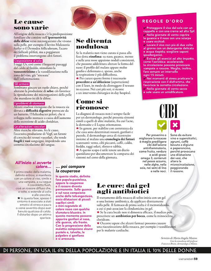 Rosacea, quel rossore di primavera Rosacea, quel rossore di primavera